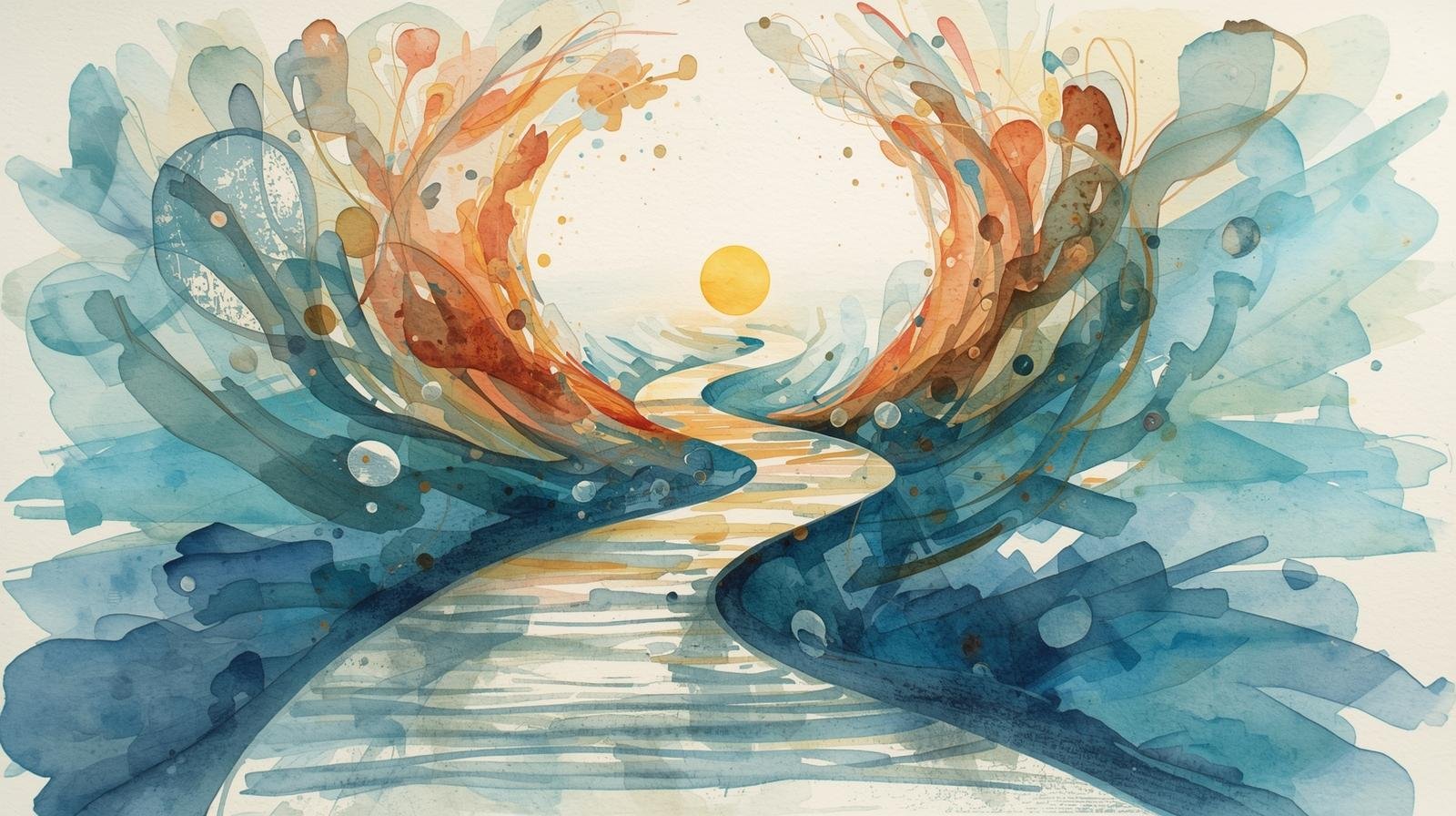 Create a hero image for blog title From Marketing Chaos to Clarity_ How to Build a Strategy That Scales in water painting style.